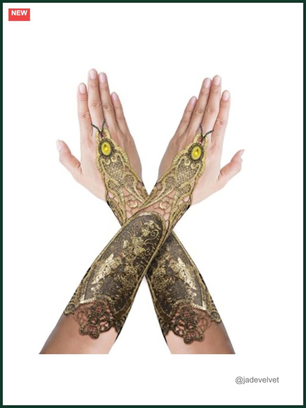 Fingerless Lace Embroidered Gloves Steampunk Long Opera Party Costume